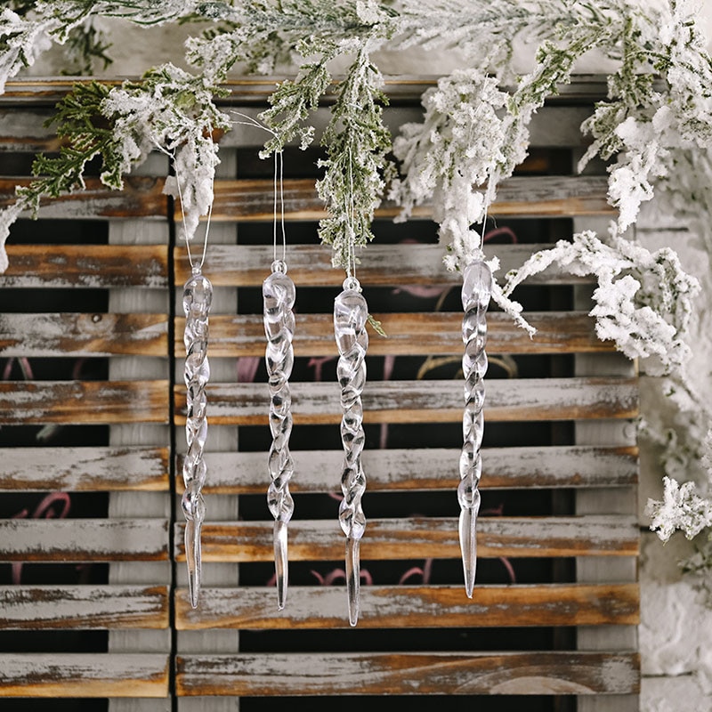 Hanging Christmas Icicle Ornaments (10 pcs)