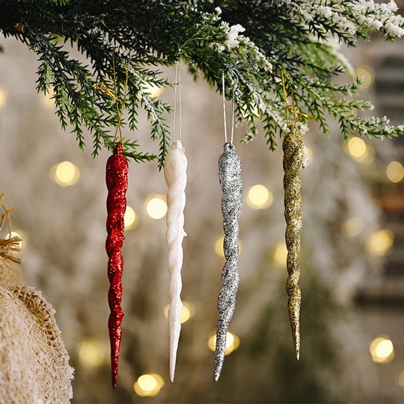 Hanging Christmas Icicle Ornaments (10 pcs)