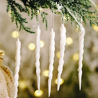 Hanging Christmas Icicle Ornaments (10 pcs)