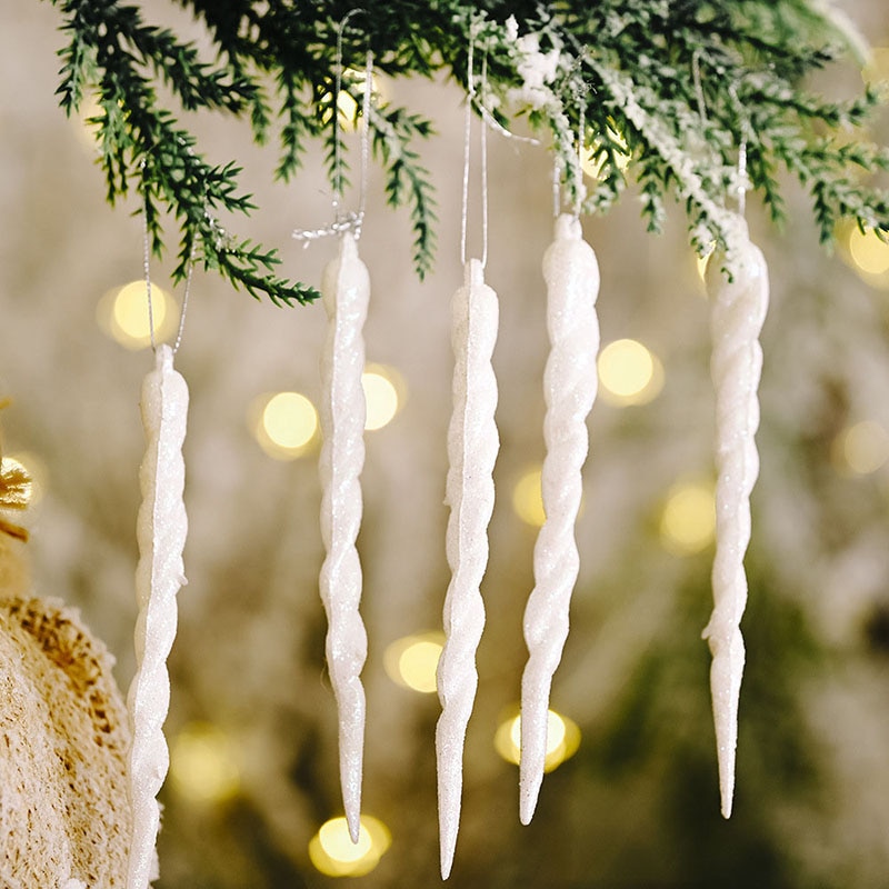 Hanging Christmas Icicle Ornaments (10 pcs)