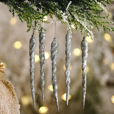 Hanging Christmas Icicle Ornaments (10 pcs)