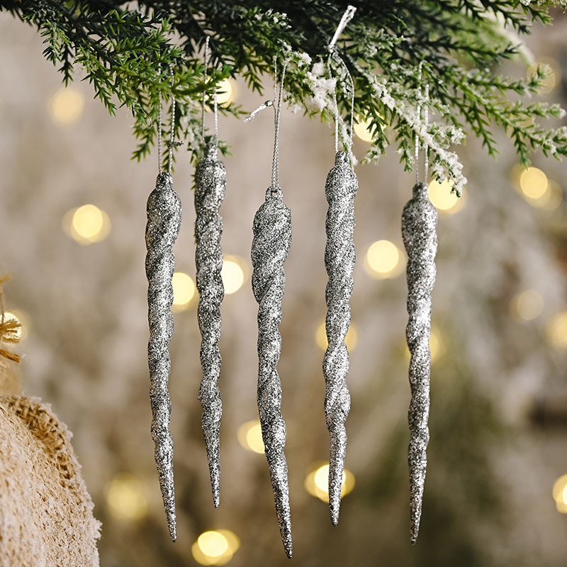 Hanging Christmas Icicle Ornaments (10 pcs)