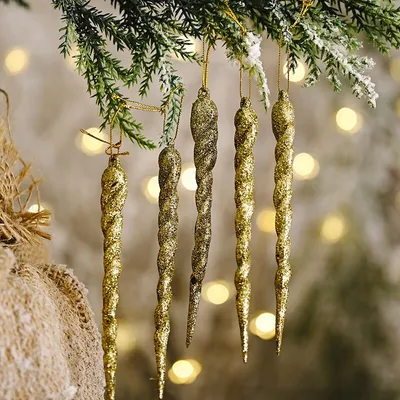 Hanging Christmas Icicle Ornaments (10 pcs)