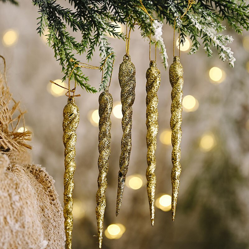 Hanging Christmas Icicle Ornaments (10 pcs)