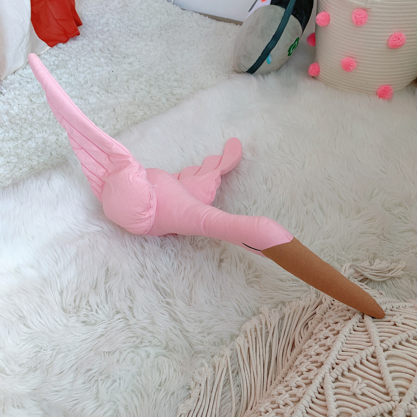 Hanging Cotton Linen Swan Mobile Hanging Cotton Linen Swan Mobile