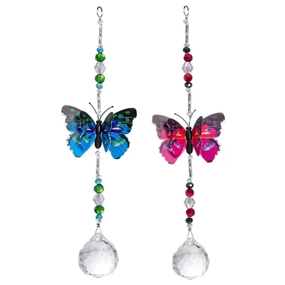 Hanging Crystal Butterfly Suncatcher (2 pcs)
