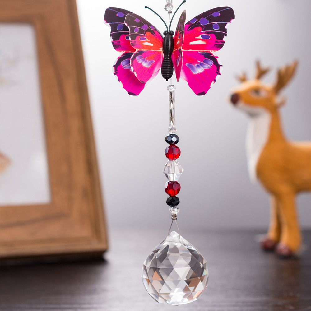 Hanging Crystal Butterfly Suncatcher (2 pcs)