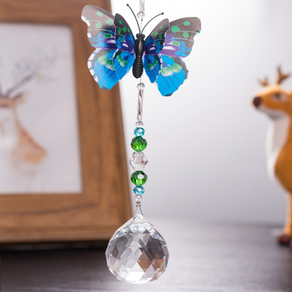 Hanging Crystal Butterfly Suncatcher (2 pcs)