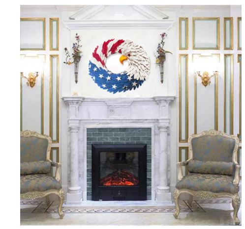 Hanging Door Garland American Eagle Wreath