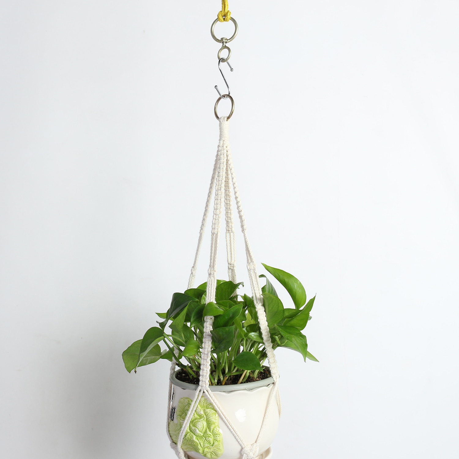 Hanging Double Macrame Plant Hanger Hanging Double Macrame Plant Hanger