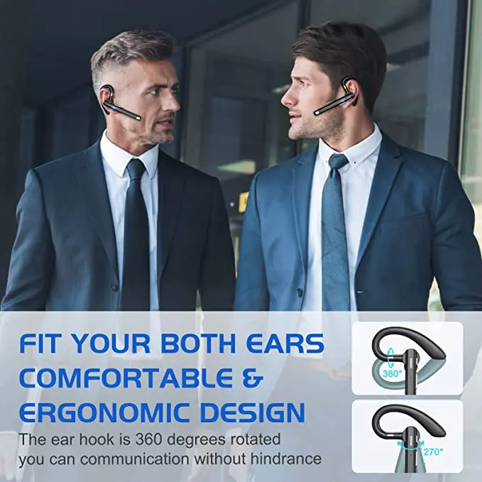 Hanging Ear Wireless Bluetooth Headset 5.1 Hands-free ENC Call Noise Reduction Driving Single Ear Business Headphones Hanging Ear Wireless Bluetooth Headset 5.1 Hands-free ENC Call Noise Reduction Driving Single Ear Business Headphones