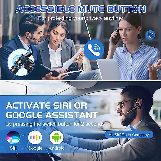 Hanging Ear Wireless Bluetooth Headset 5.1 Hands-free ENC Call Noise Reduction Driving Single Ear Business Headphones Hanging Ear Wireless Bluetooth Headset 5.1 Hands-free ENC Call Noise Reduction Driving Single Ear Business Headphones