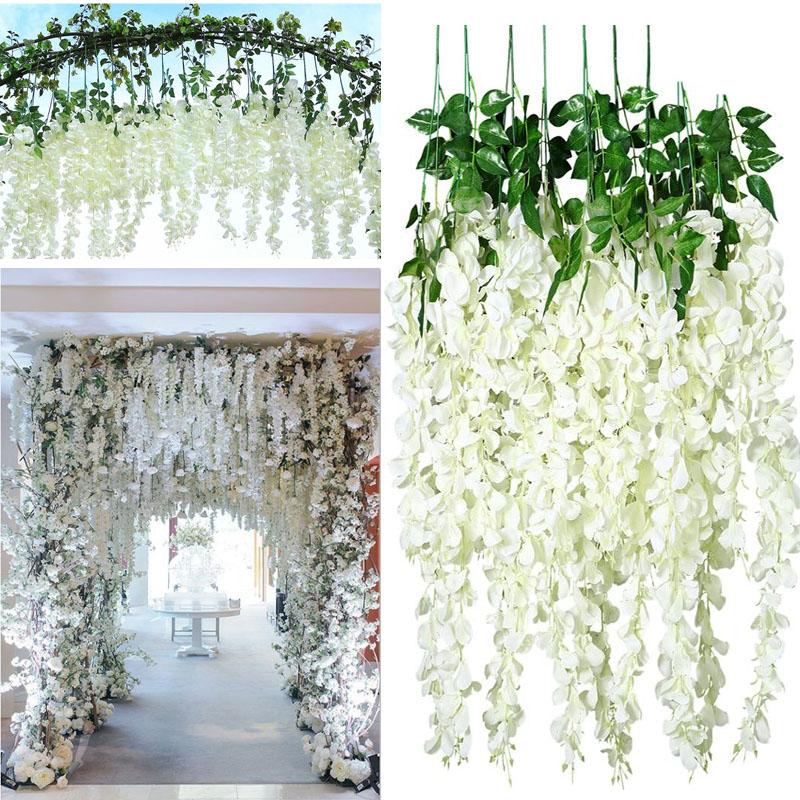 Hanging Fake Wisteria Flowers (12 Pcs)