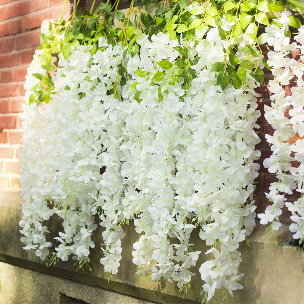 Hanging Fake Wisteria Flowers (12 Pcs) Hanging Fake Wisteria Flowers (12 Pcs)