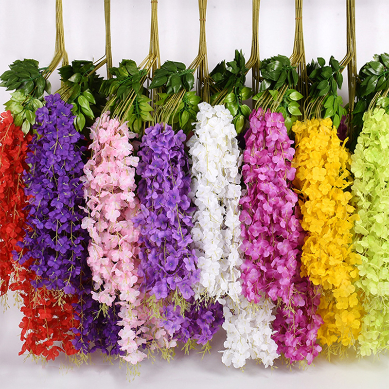 Hanging Fake Wisteria Flowers (12 Pcs) Hanging Fake Wisteria Flowers (12 Pcs)