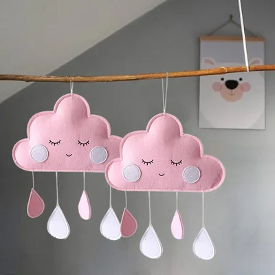 Hanging Felt Cloud Nursery Decor