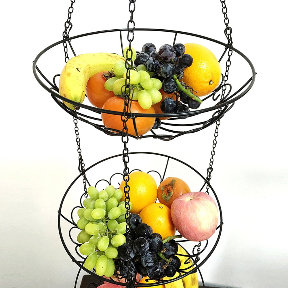 Hanging Fruit Basket 3 Tier Rack Hanging Fruit Basket 3 Tier Rack