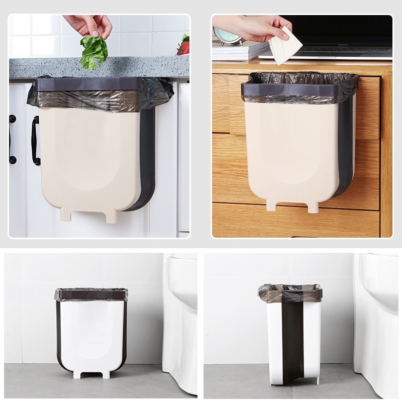 Hanging Garbage Can Folding Trash Bin