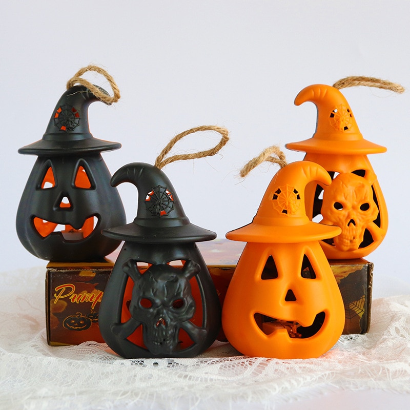 Hanging Halloween Pumpkin Light Decor (2 pcs)