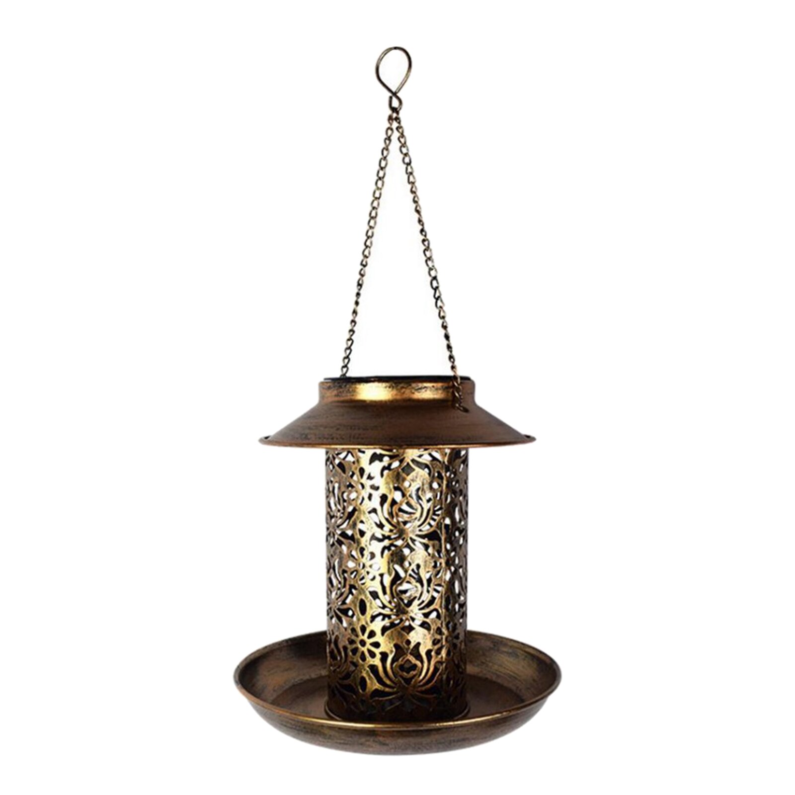 Hanging Iron Solar Bird Feeder Hanging Iron Solar Bird Feeder