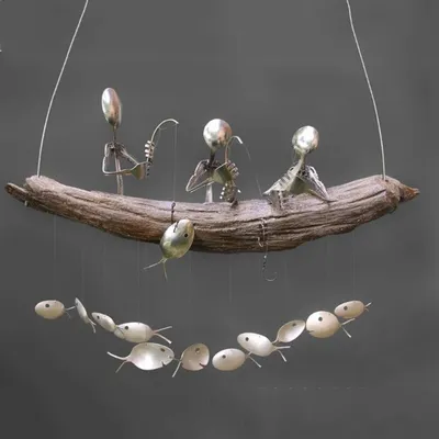 Hanging Iron Spoon Fish Wind Chime Hanging Iron Spoon Fish Wind Chime