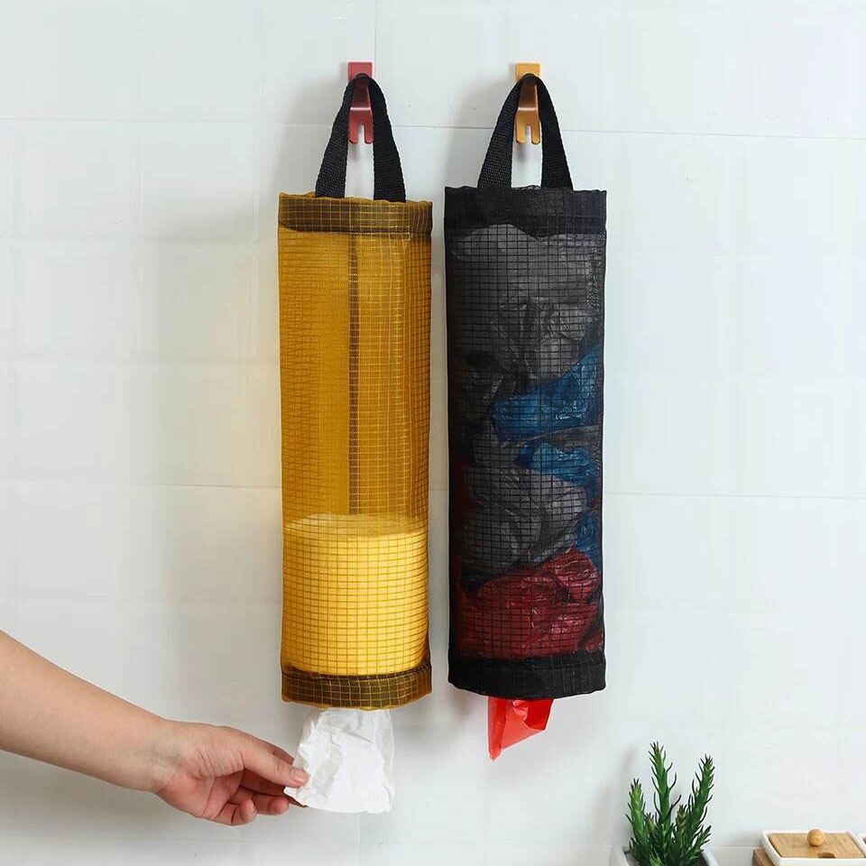 Hanging Nylon Grocery Bag Storage Holder