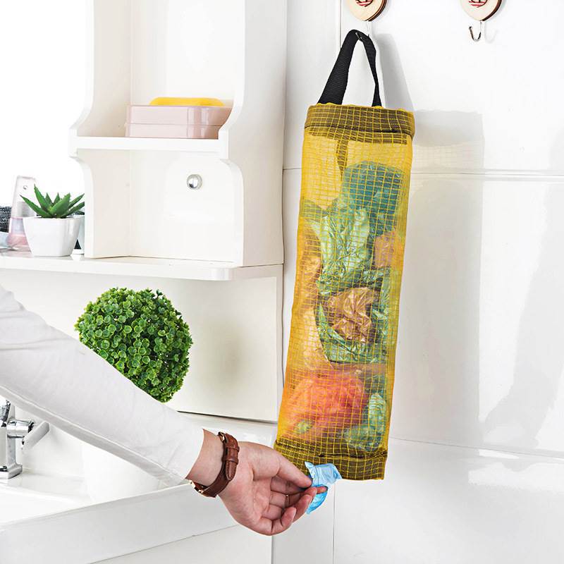 Hanging Nylon Grocery Bag Storage Holder