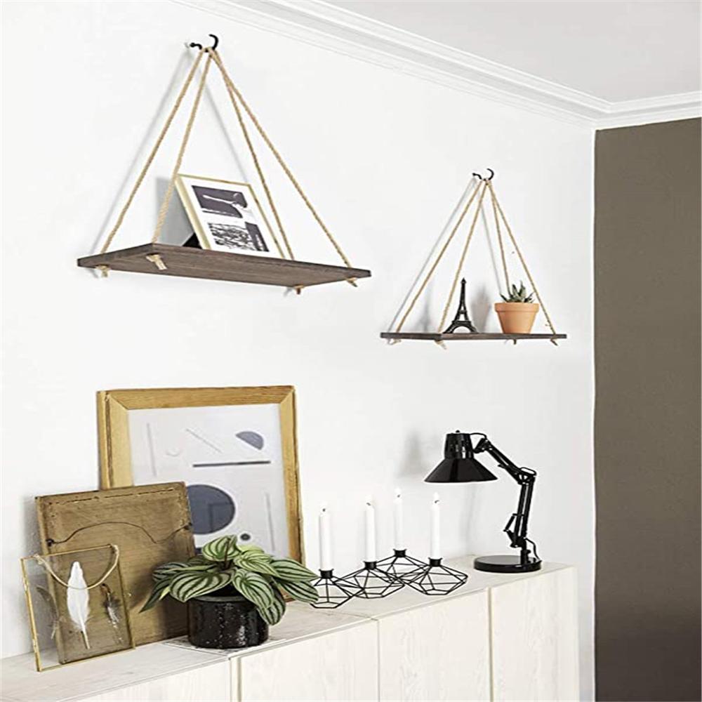 Hanging Plant Shelf Wall Wood Decor