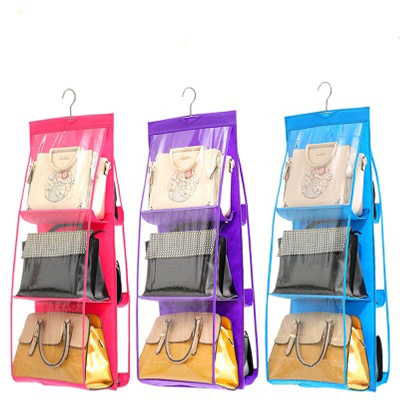 Hanging Purse Organizer 6 Pocket Storage Hanging Purse Organizer 6 Pocket Storage