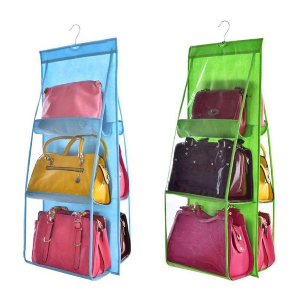 Hanging Purse Organizer 6 Pocket Storage Hanging Purse Organizer 6 Pocket Storage