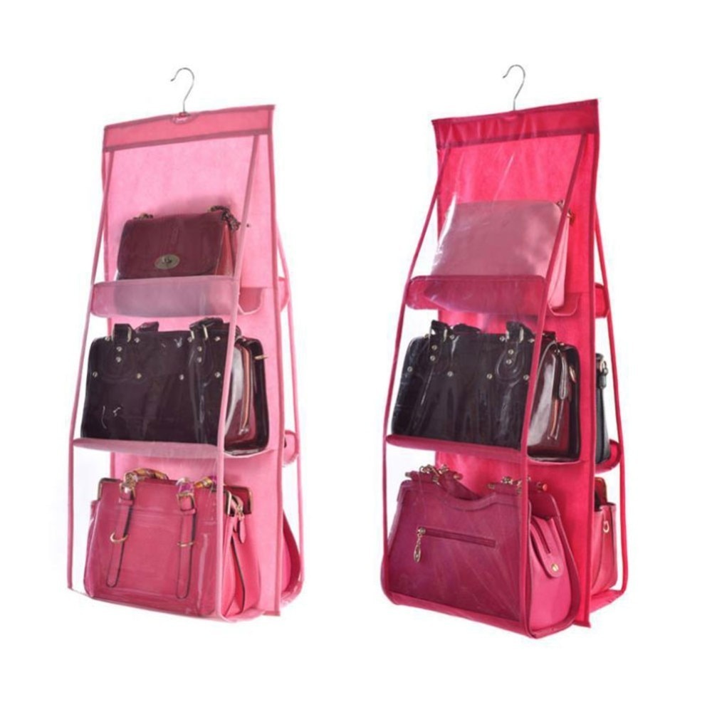 Hanging Purse Organizer 6 Pocket Storage Hanging Purse Organizer 6 Pocket Storage