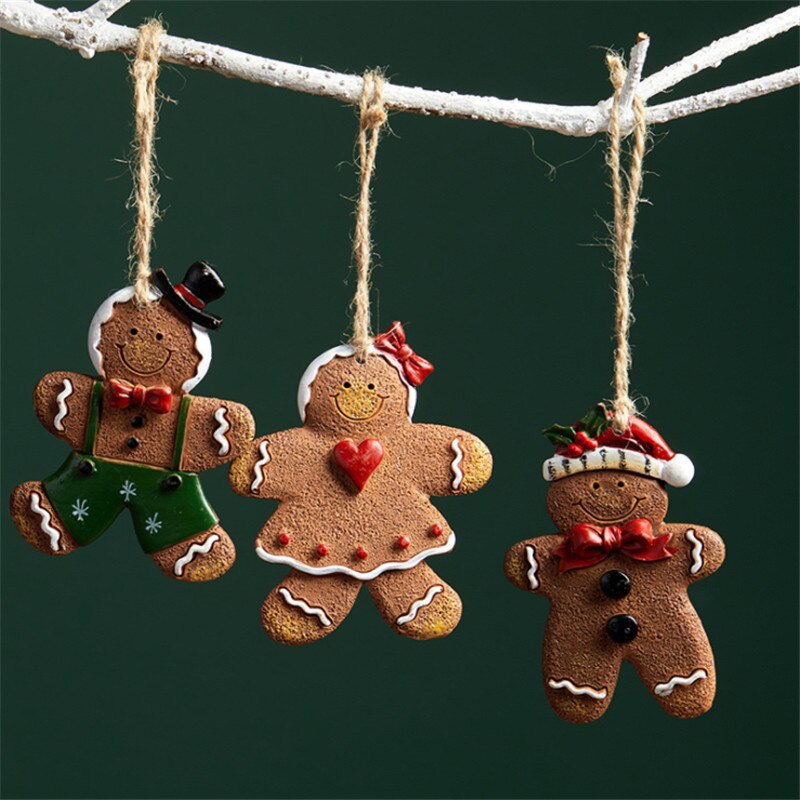 Hanging Resin Gingerbread Christmas Ornament