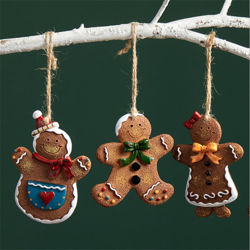 Hanging Resin Gingerbread Christmas Ornament