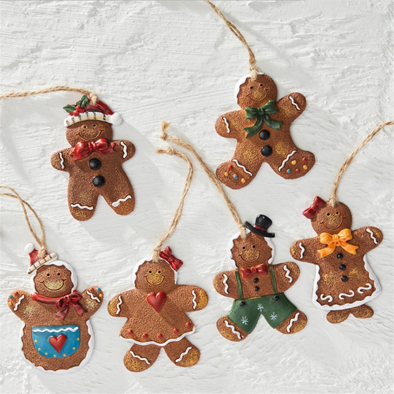Hanging Resin Gingerbread Christmas Ornament