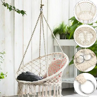 Hanging Rope Chair Cotton Hammock Hanging Rope Chair Cotton Hammock