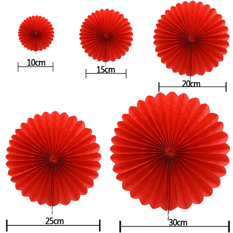 Hanging Round Paper Fan Decors (5Pcs) Hanging Round Paper Fan Decors (5Pcs)
