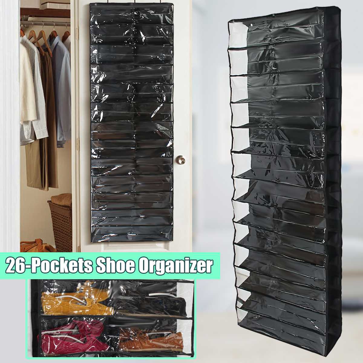 Hanging Shoe Rack 26-Pocket Storage Hanging Shoe Rack 26-Pocket Storage