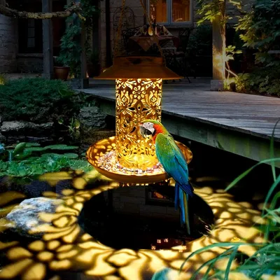 Hanging Solar Powered Bird Feeder Hanging Solar Powered Bird Feeder