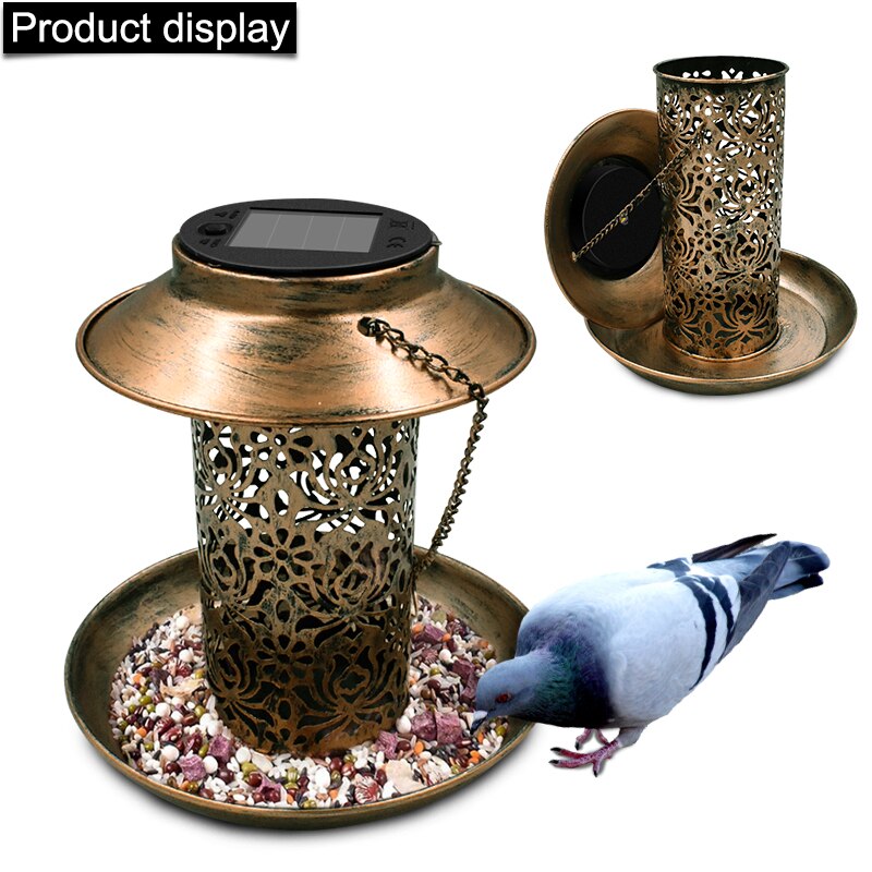 Hanging Solar Powered Bird Feeder Hanging Solar Powered Bird Feeder
