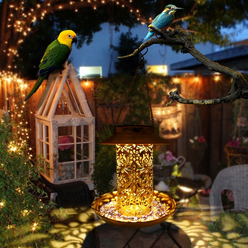 Hanging Solar Powered Bird Feeder Hanging Solar Powered Bird Feeder