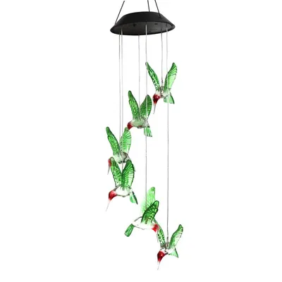 Hanging Solar Powered Hummingbird Lights Hanging Solar Powered Hummingbird Lights