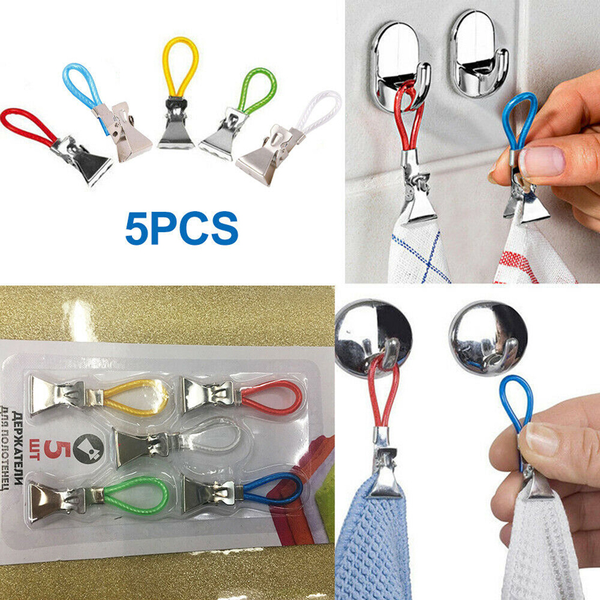 Hanging Tea Towel Clips (5pcs) Hanging Tea Towel Clips (5pcs)