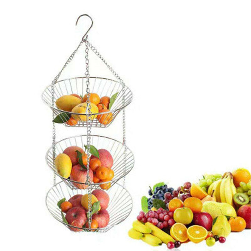 Hanging Vegetable Basket Three-Tier Hanging Vegetable Basket Three-Tier