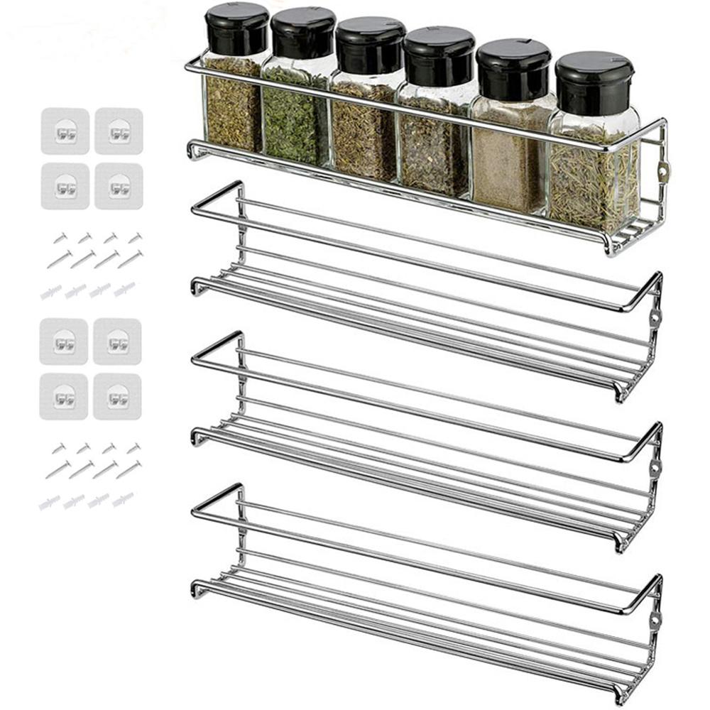 Hanging Wall Mount Spice Rack (4 pcs) Hanging Wall Mount Spice Rack (4 pcs)