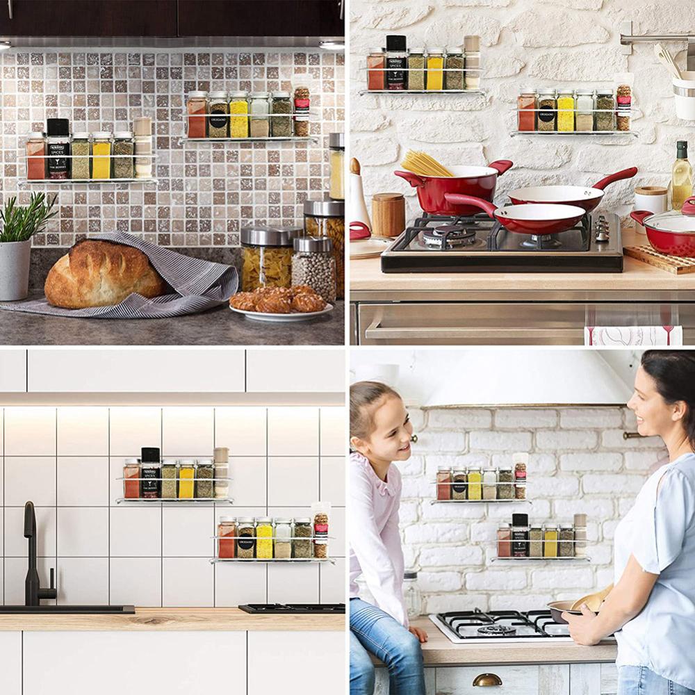 Hanging Wall Mount Spice Rack (4 pcs) Hanging Wall Mount Spice Rack (4 pcs)