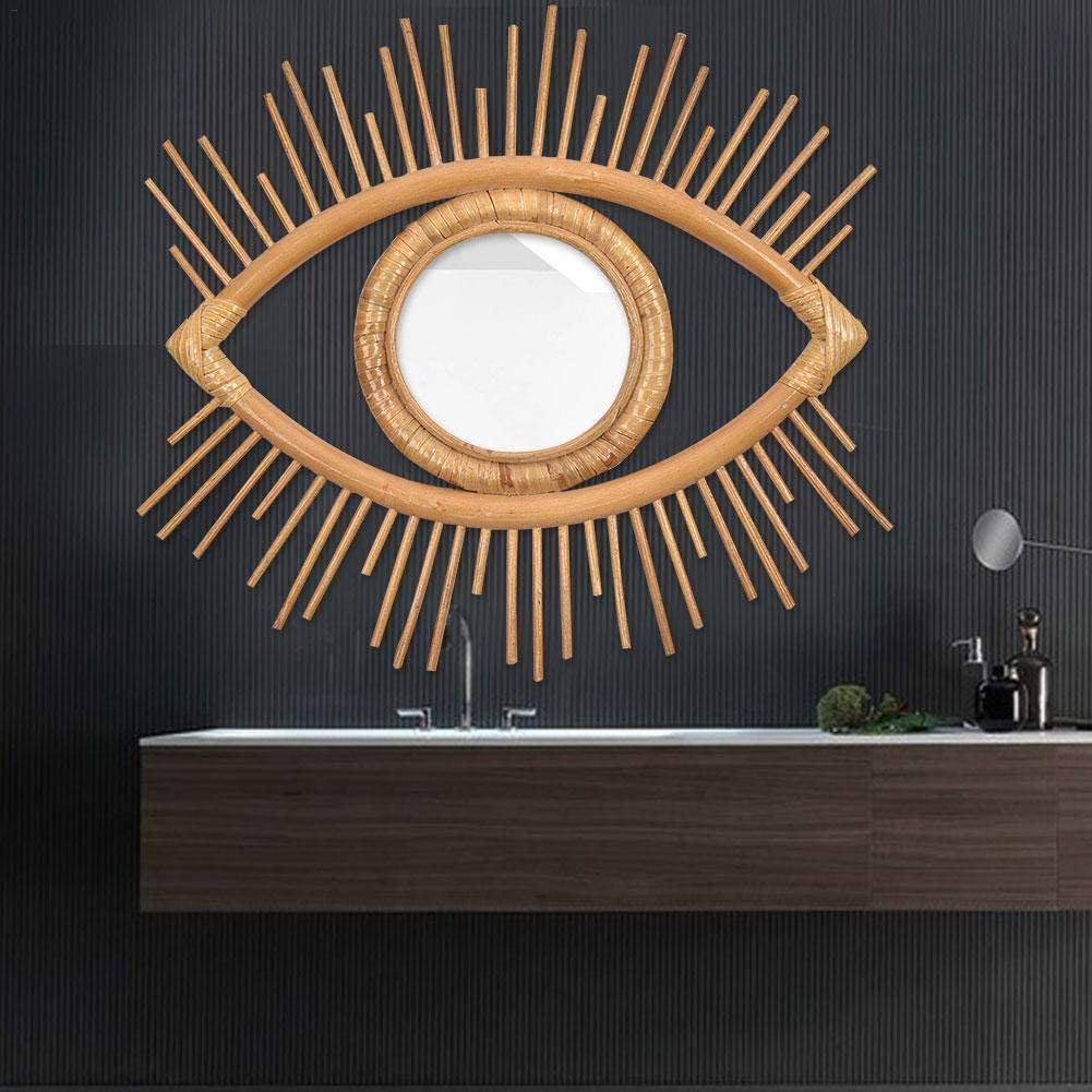 Hanging Wall Rattan Eye Mirror Hanging Wall Rattan Eye Mirror
