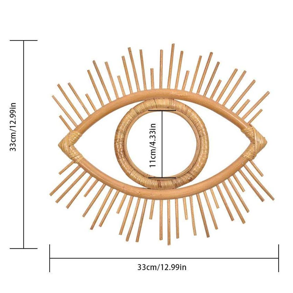 Hanging Wall Rattan Eye Mirror Hanging Wall Rattan Eye Mirror