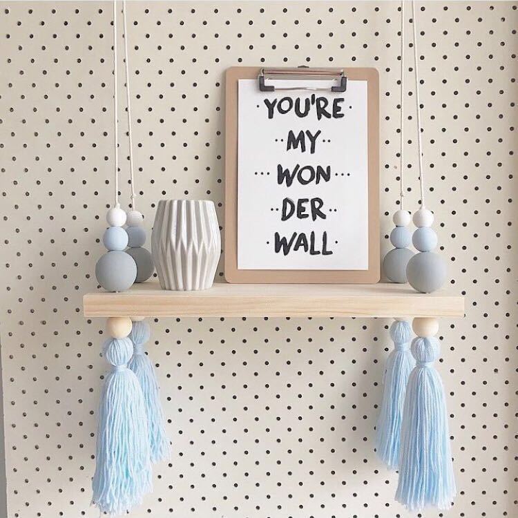 Hanging Wood Shelf Nordic Style Hanging Wood Shelf Nordic Style