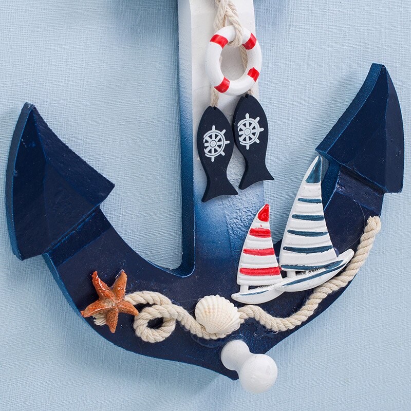 Hanging Wooden Anchor Wall Decor