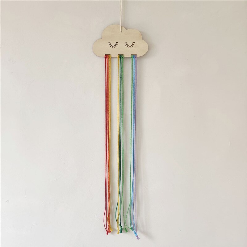 Hanging Wooden Hair Clip Storage